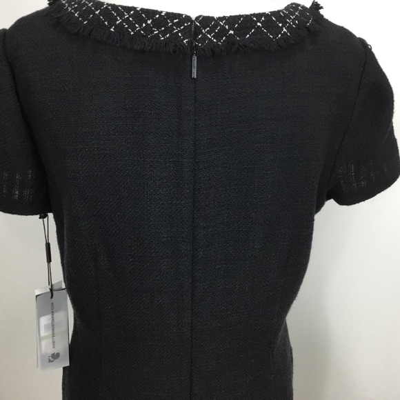 HP๐ Karl Lagerfeld Black Sheath Tweed Dress 14 - Picture 5 of 10
